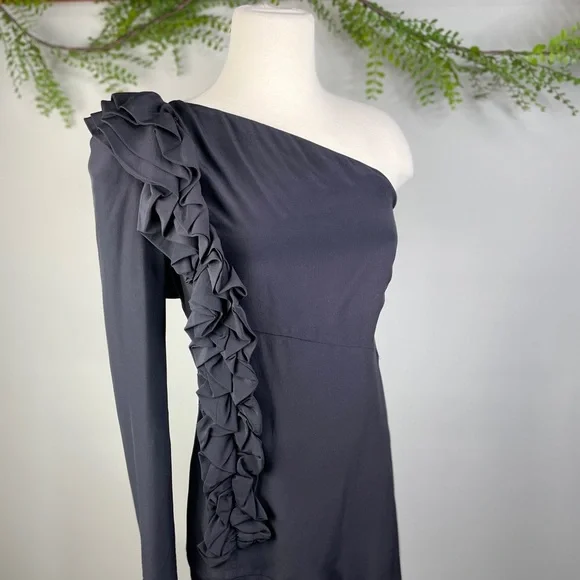 strapless open back dress ROBERT RODRIGUEZ 8 purple pleated dress $395 party sundress trapeze –  Jenifers Designer Closet main image 1